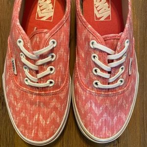 Women’s Coral Chevron Vans